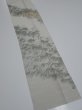 Photo2: 4i09z50  Japanese Kimono Silk  FABRIC Wave Light gray 69.7x6.9 (2)