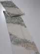 Photo3: 4i09z50  Japanese Kimono Silk  FABRIC Wave Light gray 69.7x6.9 (3)