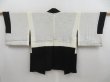 Photo7: 4623T01z560 Vintage Japanese Kimono Silk HAORI Letter box Black (7)