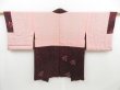 Photo6: 4623T10z590 Vintage Japanese Kimono Silk HAORI Flower Dark grape (6)