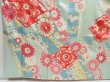 Photo6: 4623T11z810 Vintage Japanese Kimono Silk FURISODE Flowers Light blue (6)