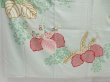 Photo4: 4623T12z850 Vintage Japanese Kimono Silk FURISODE Paulownia Light blue (4)