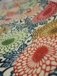 Photo4: 4D10z30  Japanese Kimono Silk  FABRIC Chrysanthemum Off-white 34.6x7.1 (4)