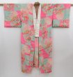 Photo3: 4622T04z340 Antique Japanese Kimono Silk JUBAN Mari Pink (3)