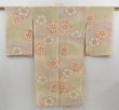 Photo1: 4622T05z260 Antique Japanese Kimono Silk JUBAN Flower Sand beige (1)