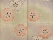 Photo3: 4622T05z260 Antique Japanese Kimono Silk JUBAN Flower Sand beige (3)