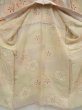 Photo5: 4622T05z260 Antique Japanese Kimono Silk JUBAN Flower Sand beige (5)