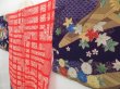 Photo2: 4622T10z390 Antique Japanese Kimono Silk JUBAN Boat Dark purple (2)