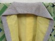 Photo6: 4622T11z560 Antique Japanese Kimono Crepe Silk JUBAN Flower Green (6)