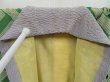 Photo7: 4622T11z560 Antique Japanese Kimono Crepe Silk JUBAN Flower Green (7)