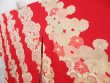 Photo2: 4622T14z420 Antique Japanese Kimono Silk JUBAN Chrysanthemum Red (2)