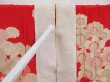 Photo6: 4622T14z420 Antique Japanese Kimono Silk JUBAN Chrysanthemum Red (6)