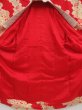 Photo8: 4622T14z420 Antique Japanese Kimono Silk JUBAN Chrysanthemum Red (8)