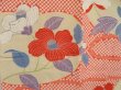 Photo4: 4622T15z540 Antique Japanese Kimono Silk JUBAN Chrysanthemum Sand beige (4)