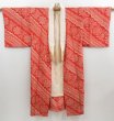 Photo3: 4629T04z530 Antique Japanese Kimono Silk JUBAN  Orange-Red (3)