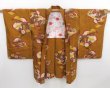 Photo3: 4629T05z460 Vintage Japanese Kimono Silk HAORI Royal cart Yellow ochre (3)