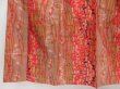 Photo4: 4629T06z790 Vintage Japanese Kimono Silk TSUMUGI Plum branch Red (4)