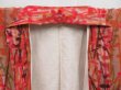 Photo6: 4629T06z790 Vintage Japanese Kimono Silk TSUMUGI Plum branch Red (6)