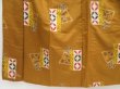 Photo4: 4629T09z780 Vintage Japanese Kimono Silk TSUMUGI  Yellow ochre (4)