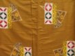 Photo5: 4629T09z780 Vintage Japanese Kimono Silk TSUMUGI  Yellow ochre (5)