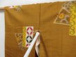 Photo7: 4629T09z780 Vintage Japanese Kimono Silk TSUMUGI  Yellow ochre (7)