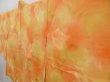 Photo2: 4701T04z540 Vintage Japanese Kimono Silk HAORI Flower Light orange (2)