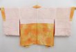 Photo6: 4701T04z540 Vintage Japanese Kimono Silk HAORI Flower Light orange (6)