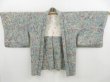 Photo4: 4701T05z670 Vintage Japanese Kimono Silk HAORI Deer Blue-Gray (4)