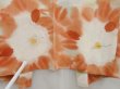 Photo5: 4701T07z490 Vintage Japanese Kimono Silk HAORI Flower Dull coral (5)