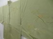 Photo2: 4701T08z540 Vintage Japanese Kimono Silk HAORI Leaf Pistachio green (2)