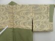 Photo8: 4701T08z540 Vintage Japanese Kimono Silk HAORI Leaf Pistachio green (8)