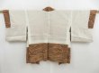 Photo6: 4701T09z480 Vintage Japanese Kimono Silk HAORI Wave Cream-Orange (6)