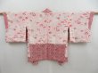 Photo6: 4701T10z540  Japanese Kimono Silk SHIBORI HAORI Flowers Pink (6)