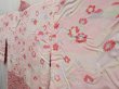 Photo7: 4701T10z540  Japanese Kimono Silk SHIBORI HAORI Flowers Pink (7)