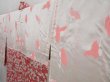 Photo7: 4701T12z640 Vintage Japanese Kimono Silk SHIBORI HAORI Plum blossom Red-Pink (7)