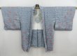 Photo5: 4701T13z570 Vintage Japanese Kimono Silk SHIBORI HAORI Light gray-blue (5)