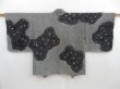 Photo1: 4701T14z510 Vintage Japanese Kimono Silk SHIBORI HAORI Chrysanthemum Black (1)