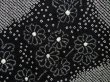 Photo4: 4701T14z510 Vintage Japanese Kimono Silk SHIBORI HAORI Chrysanthemum Black (4)