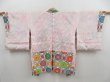 Photo6: 4702T01z580 Vintage Japanese Kimono Silk HAORI Flowers Off-white (6)