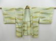 Photo5: 4702T03z490 Vintage Japanese Kimono Silk HAORI  Light olive (5)