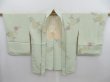 Photo5: 4702T07z610 Vintage Japanese Kimono Silk HAORI Rose Soft green (5)