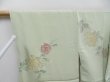 Photo6: 4702T07z610 Vintage Japanese Kimono Silk HAORI Rose Soft green (6)