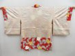 Photo7: 4702T09z630 Vintage Japanese Kimono Silk HAORI Flower Dark red (7)