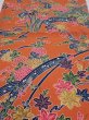 Photo1: 2Z02z60  Japanese Kimono Crepe Silk  FABRIC Maple  40.9x14.2 (1)