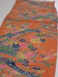 Photo3: 2Z06z90  Japanese Kimono Crepe Silk  FABRIC Maple  65.4x14.2 (3)