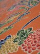 Photo4: 2Z07z50  Japanese Kimono Crepe Silk  FABRIC Maple  58.3x7.5 (4)