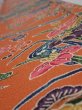 Photo4: 2Z08z50  Japanese Kimono Crepe Silk  FABRIC Maple  59.1x7.5 (4)