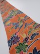 Photo1: 2Z09z60  Japanese Kimono Crepe Silk  FABRIC Maple  85.8x6.5 (1)