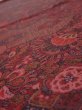 Photo4: 2W01z70  Japanese Kimono Crepe Silk  FABRIC Flowers Dark red 40.2x14.0 (4)