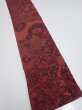 Photo2: 2W07z50  Japanese Kimono Crepe Silk  FABRIC Flowers Dark red 60.6x6.9 (2)